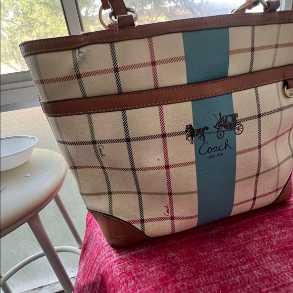 COACH 1941 HERITAGE TATTERSALL BAG - Picture 10 of 11